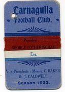 Tarnagulla Football Club season's ticket for 1923
