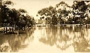 Company's Dam, Tarnagulla, c1920. Almost running a banker. Note the flour mill and other buildings in the background.
From the Win and Les Williams Collection.