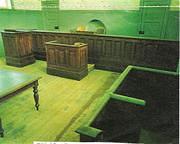 Interior of the Tarnagulla Court House prior to closure.
From the Win and Les Williams family collection.