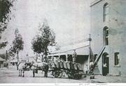 Tarnagulla Flour Mill, looking north, with John Pierce's old Southern Cross Store incorporated into the mill buildings. Also note left distance the chimney stack for Treloar's foundry.