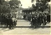 Unveiling of the Tarnagulla War Memorial, 1919. From the Win and Les Williams Collection.